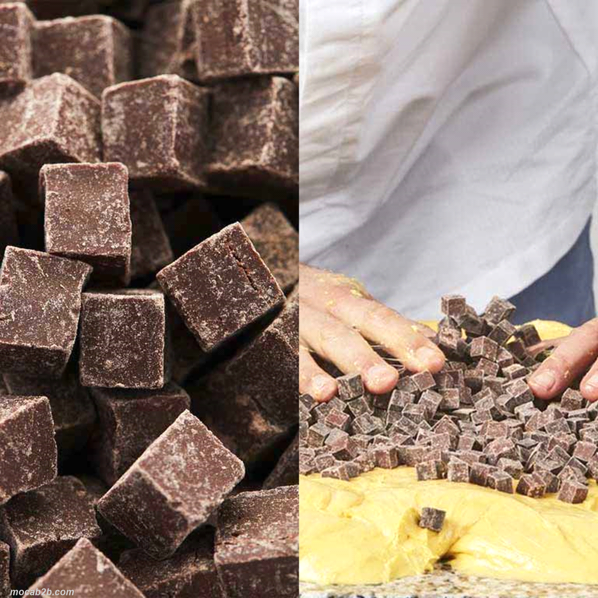 Cubetti di cioccolato ideali per il panettone al latte. 