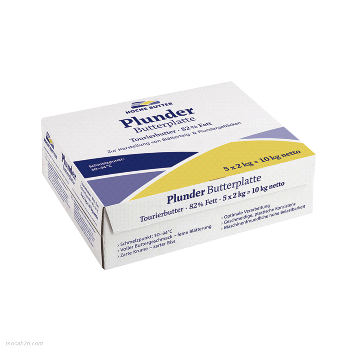 Foglio di burro da laminazione ("burro da tirare") per laminare pasta sfoglia e pasta danese. Consistenza liscia e malleabile, nonché elevata resistenza. 