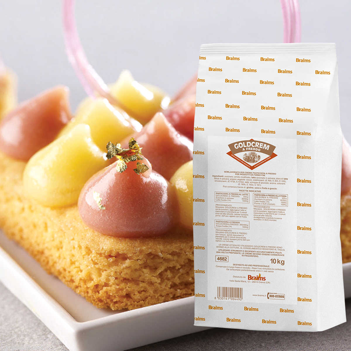 Grande vantaggio di questo prodotto è la sua praticità e rapidità di lavorazione offrendo comunque un’altissima qualità della crema. Goldcrem a Freddo può essere utilizzata sia per farcitura che in applicazioni da forno. 