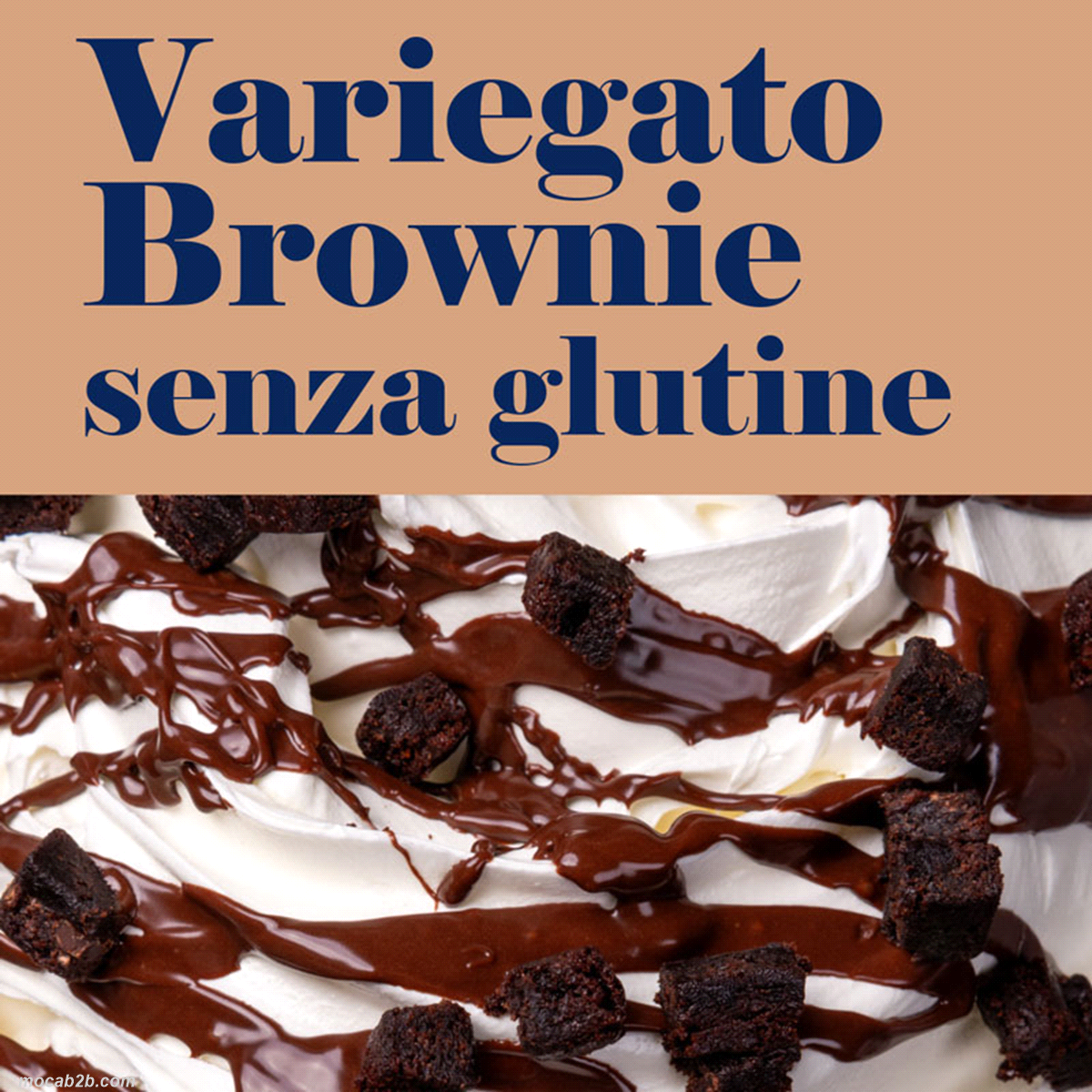 Variegato di crema al cioccolato e nocciola con all