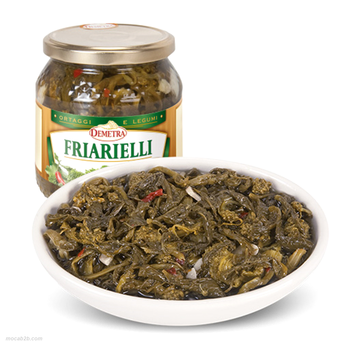 Friarielli lavorati dal fresco e preparati con olio, aglio e peperoncino secondo tradizionale ricetta napoletana. Sono indicati per condire primi piatti, farcire pizze e focacce o da gustare come contorno in abbinamento a carne o pesce. 