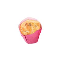 Mini tulipano salato al prosciutto. Ricco di inclusioni: prosciutto a cubetti 22,6% e formaggio Emmental grattugiato9,7%. Da scongelare 1h a Temp. ambiente. peso: 26g. 