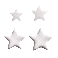 120 Decori “Meringués“ “Étoiles“ in 4 disegni 