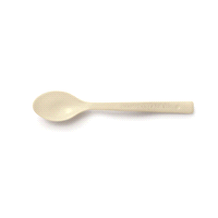 Cucchiaio granita o yogurt medio realizzato in PLA, 100% Compostabile. Colore crema. 