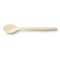 Cucchiaio granita grande realizzato in PLA, materiale 100% compostabile. Colore crema. 
