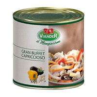 Gran buffet capriccioso (melanzane, peperoni, olive, capperi, carote) 