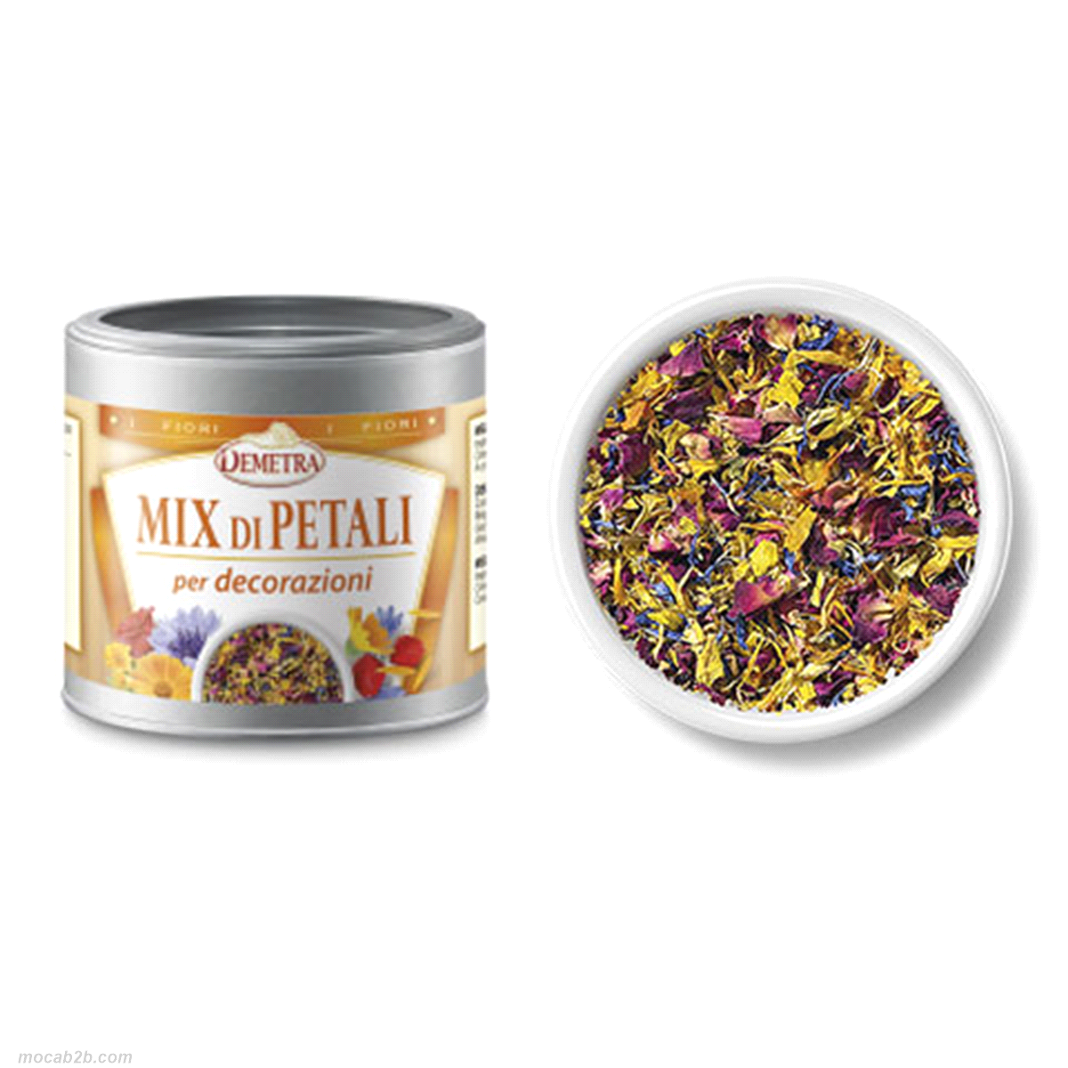 Mix di petali di fiori multicolori essiccati con odore/sapore aromatico leggero. Di pronto utilizzo è indicato per guarnire insalate, piatti piccanti e dolci. 