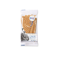 Mini confezioni di cialde per gelato 4 cialde a ventaglio millefoglie aromatizzate alla vaniglia. Dimensione: 9,5 cm. 