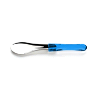 Spatola gelato acciaio inox 18/10 e acrilico trasparente BLU (PET). Dim: 26 cm. 