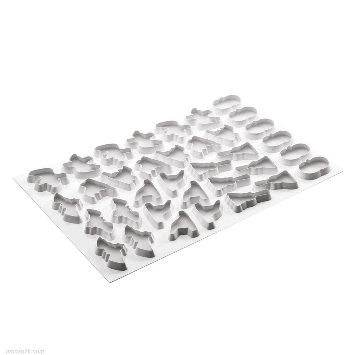 Griglia tagliapasta in plastica per la produzione di soggetti tematici di pasta frolla, sfoglia e altri impasti. Ideale per la preparazione di biscotti dolci e salati.
Dimensioni del piatto: 60x40 cm. 