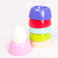 EGG CUP IN ASS. COLOURS x6pz    RICE 