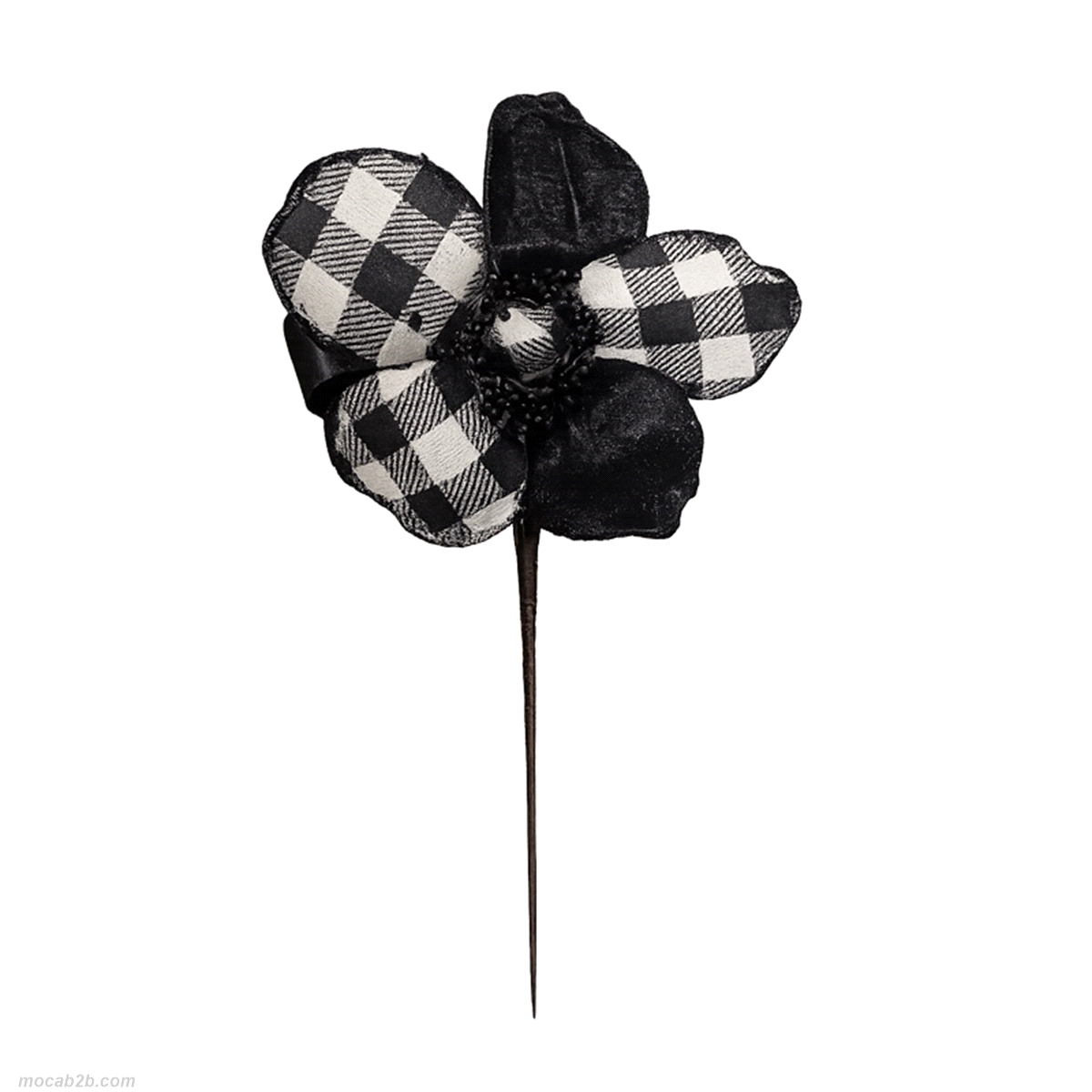 PICK FIORE NERO SCACCHI h24cm