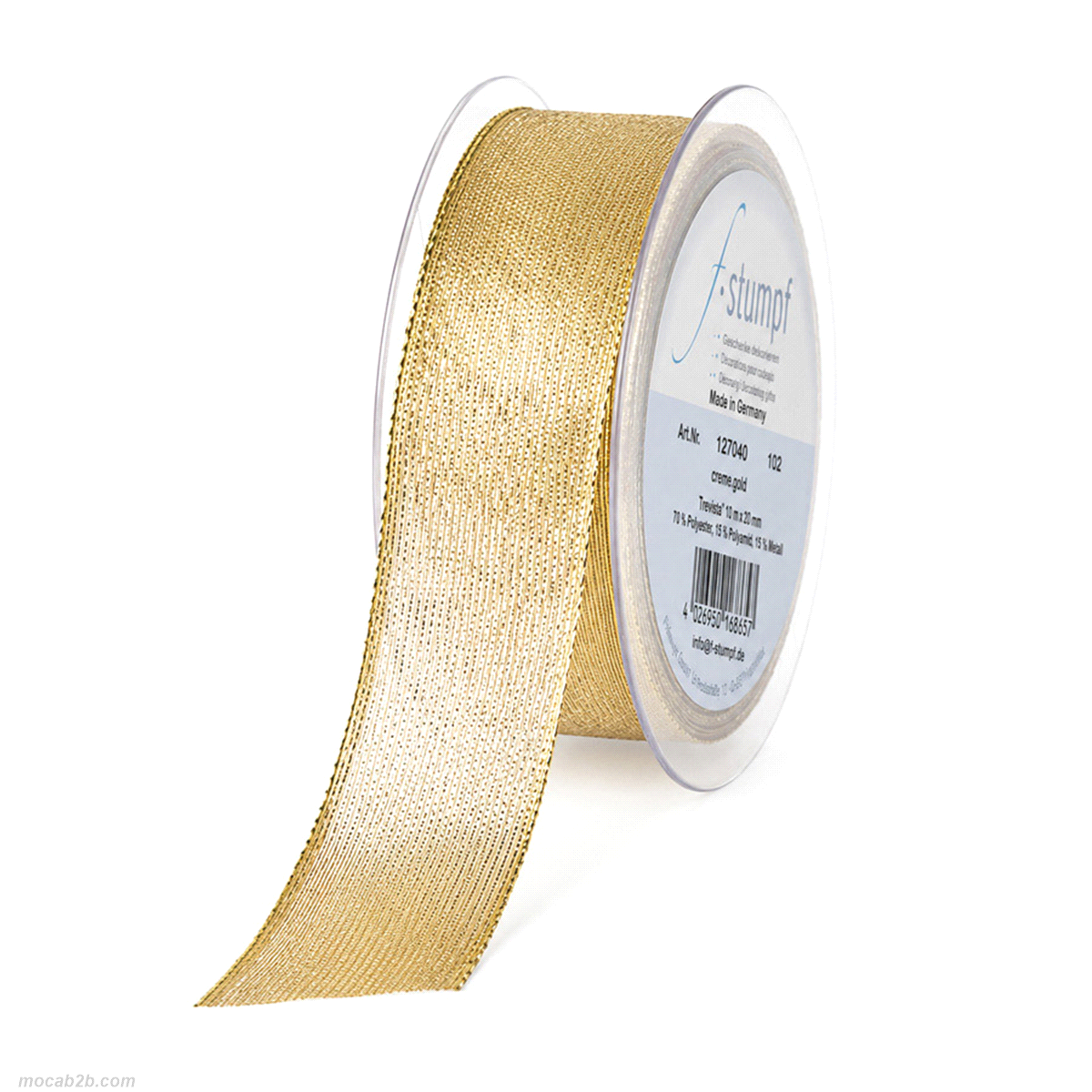 NASTRO TREVISO CREMA ORO mm40x20mt