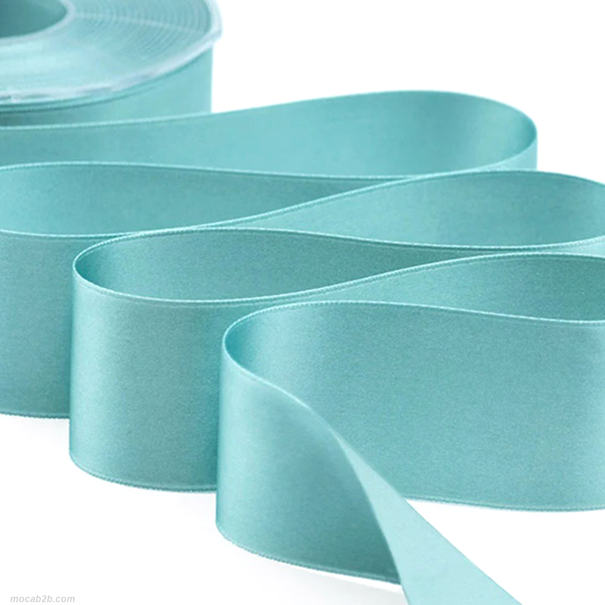 NASTRO DOPPIO RASO BLU SALVIA mm40x25mt