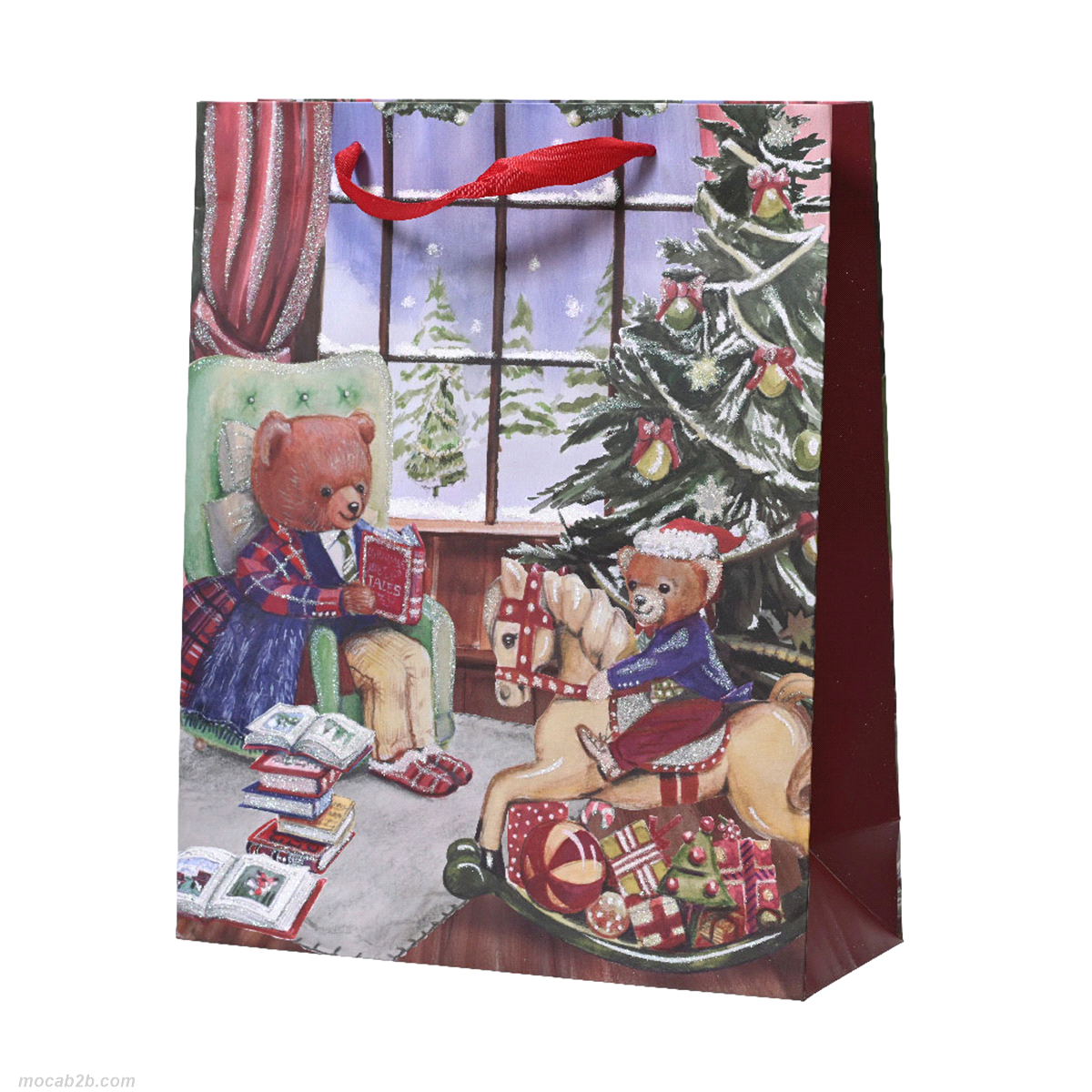 GIFTBAG NATALE SCINTILLANTE 18x50 h72
