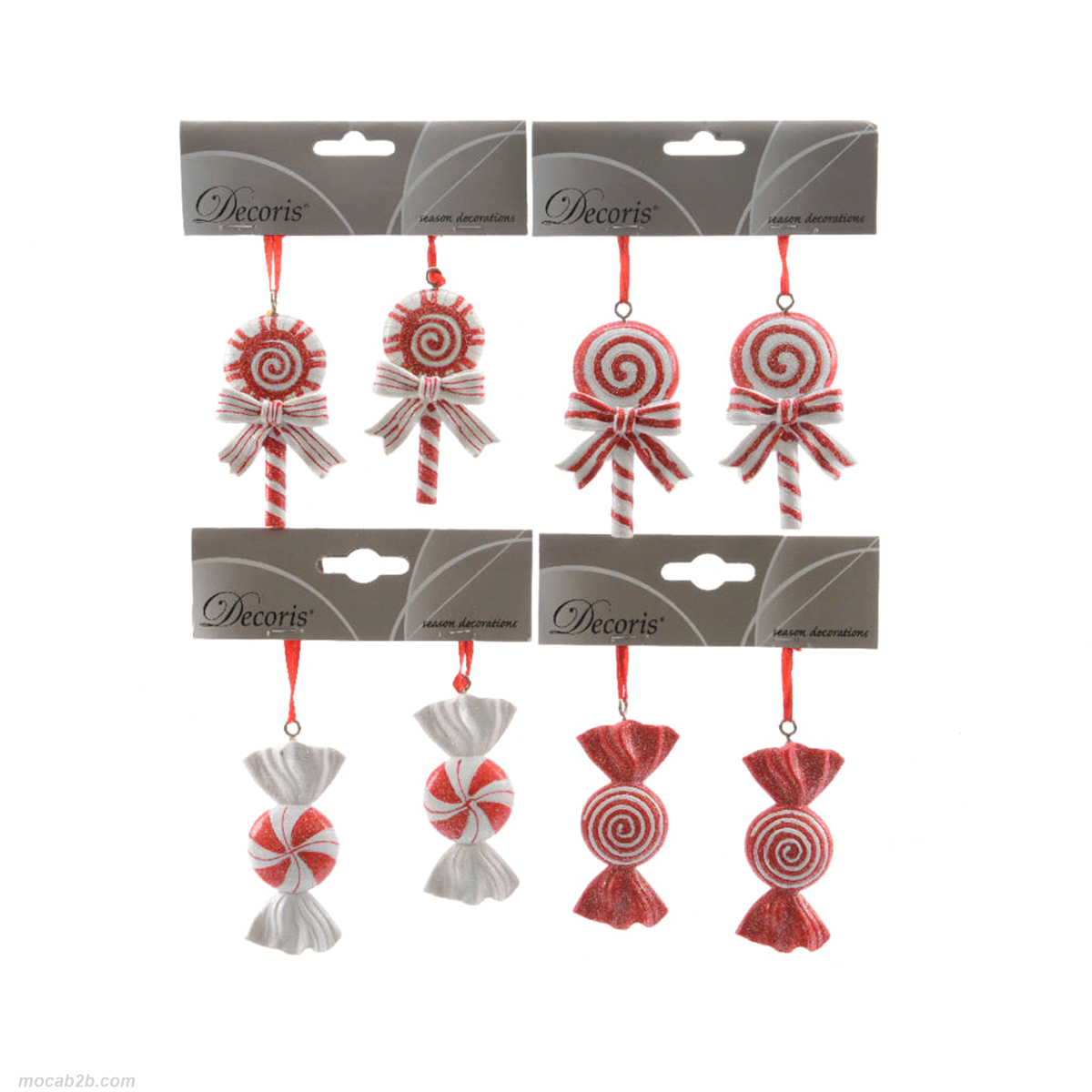 DECORI ROSSO/BIANCO ASS. 7,5cm x2pz