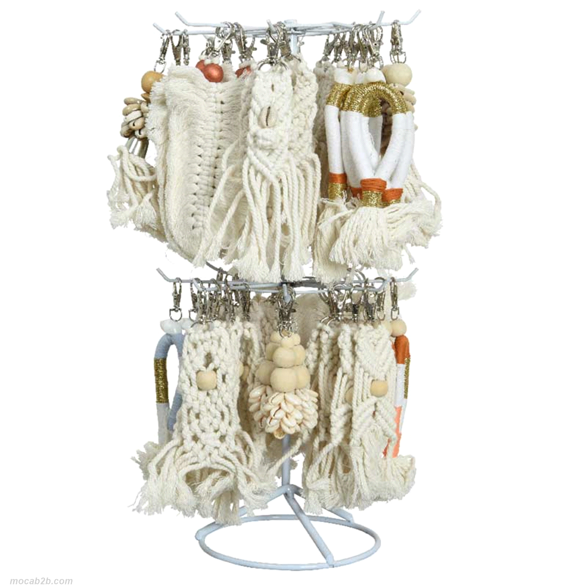 ADDOBBI ASSORTITI IN MACRAME' DI COTONE h.10