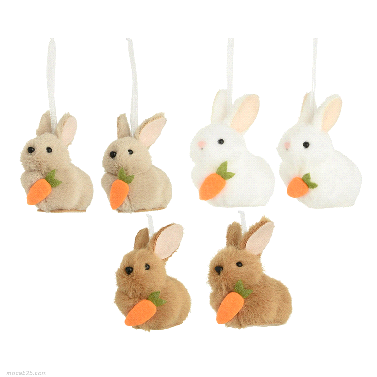 CONIGLIETTI ASSORTITI DA APPENDERE h. 7 x2pz