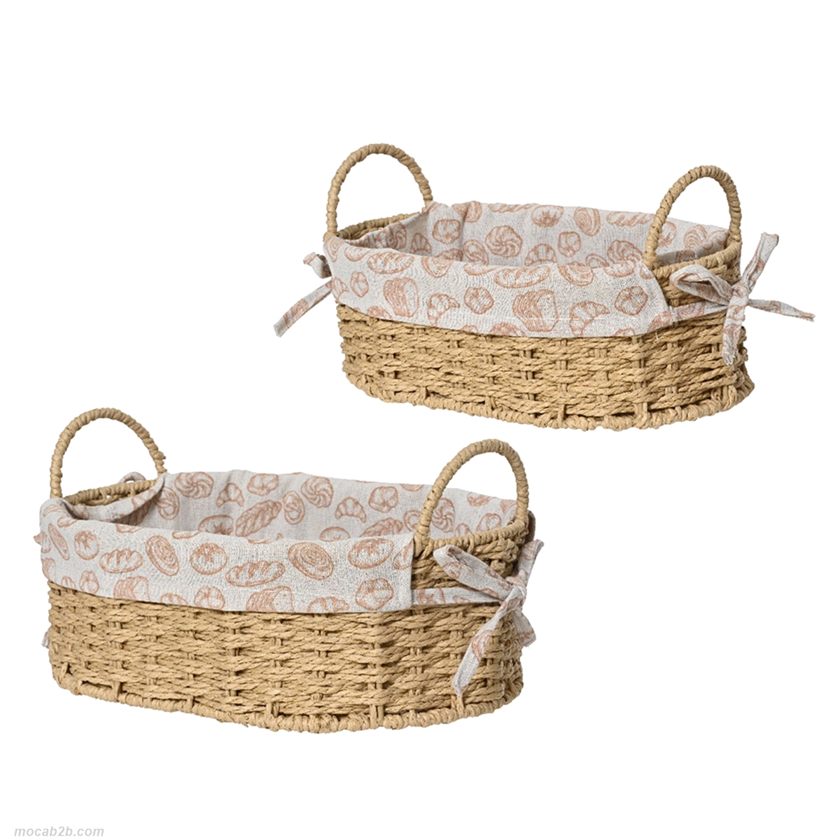 SET 2 CESTI CORDA NATURALE 20x30x15