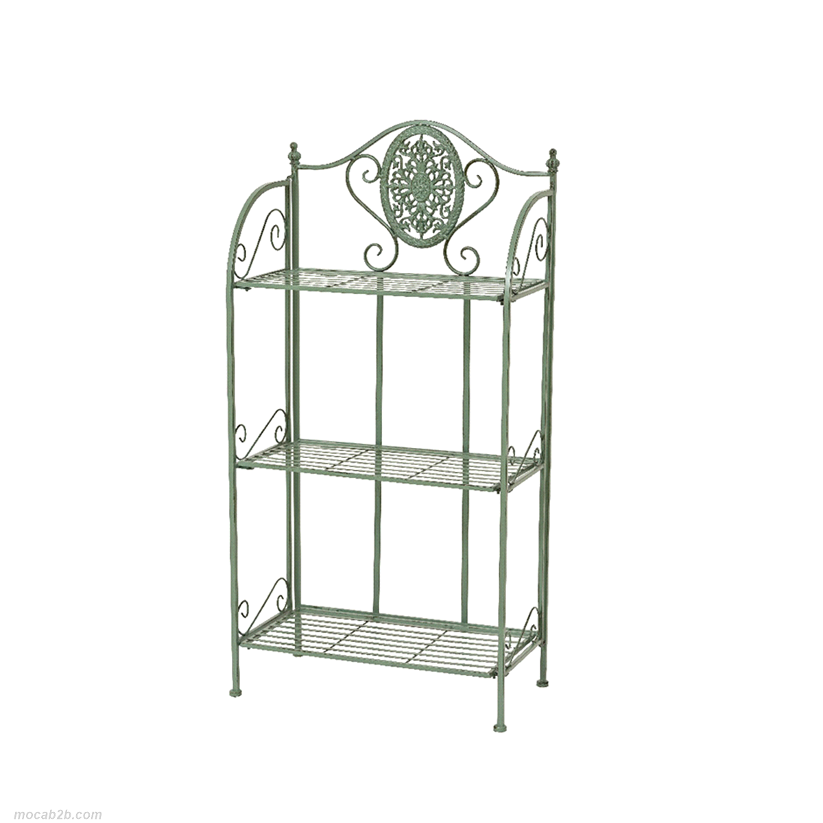 SCAFFALE VERDE ANTICO IN ACCIAIO 49x26 h.97
