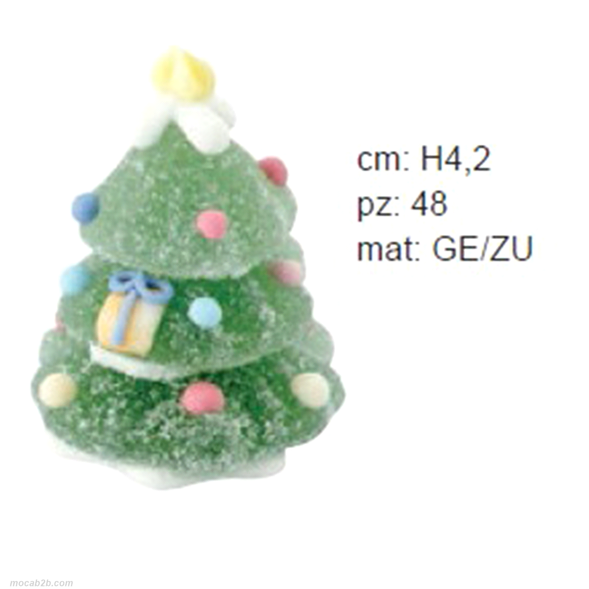ALBERO NATALE GELATINA/ZUCCHERO x48pz