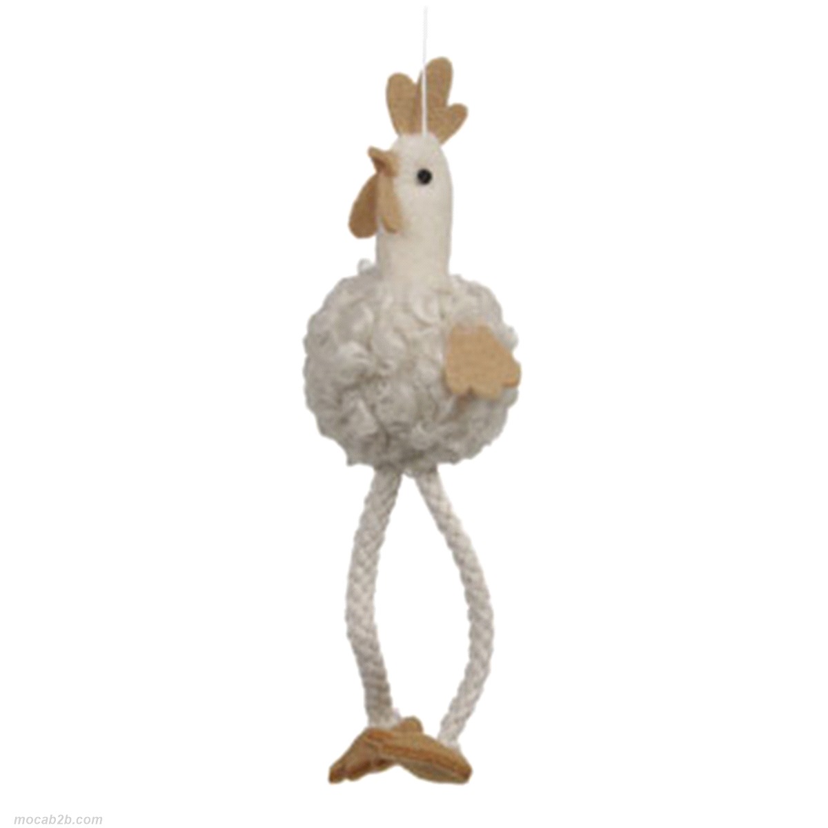 GALLO BEIGE IN TESSUTO DA APPENDERE h.17cm x4pz