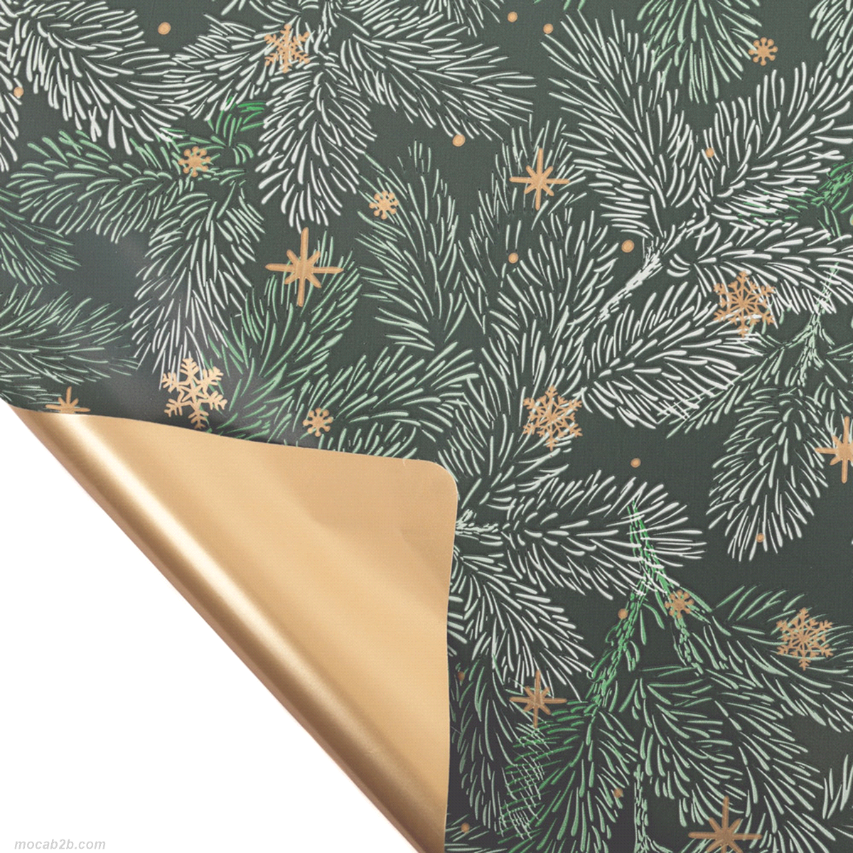 BOBINA SNOWY FONDO VERDE BOSCO 1x25mt