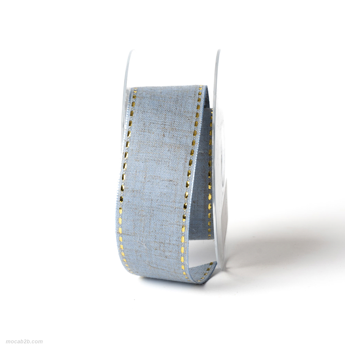 NASTRO COUTURE LINO LAME BLU AVIO 40mmx20mt