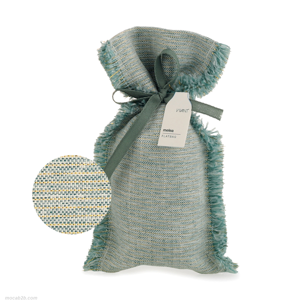 MELEA BORSA PIATTA VERDEACQUA17x10cm