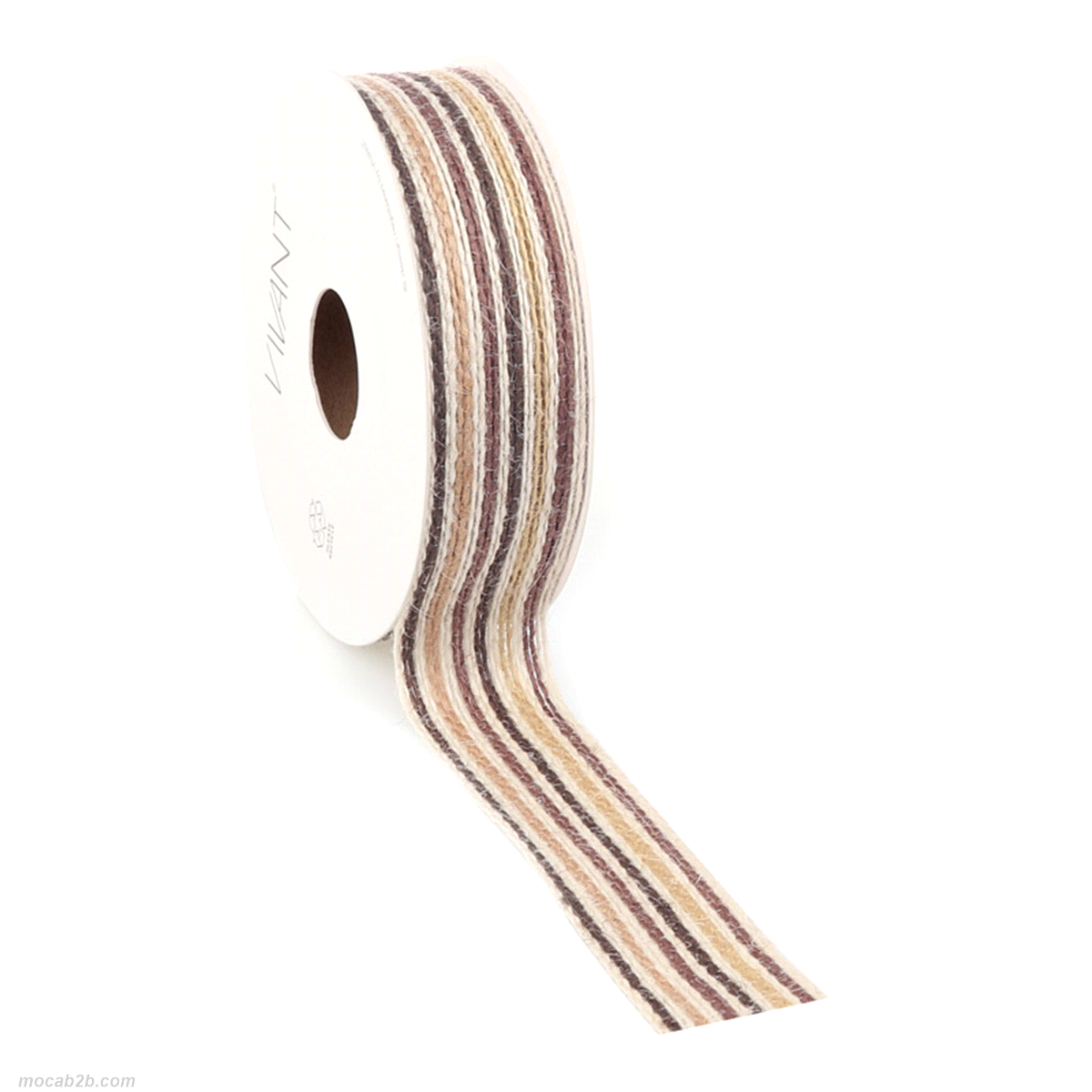 JUTE STRIPE RIBBON NATURAL 25mmx10mt