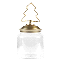 barattolo con albero LED 22 cm 