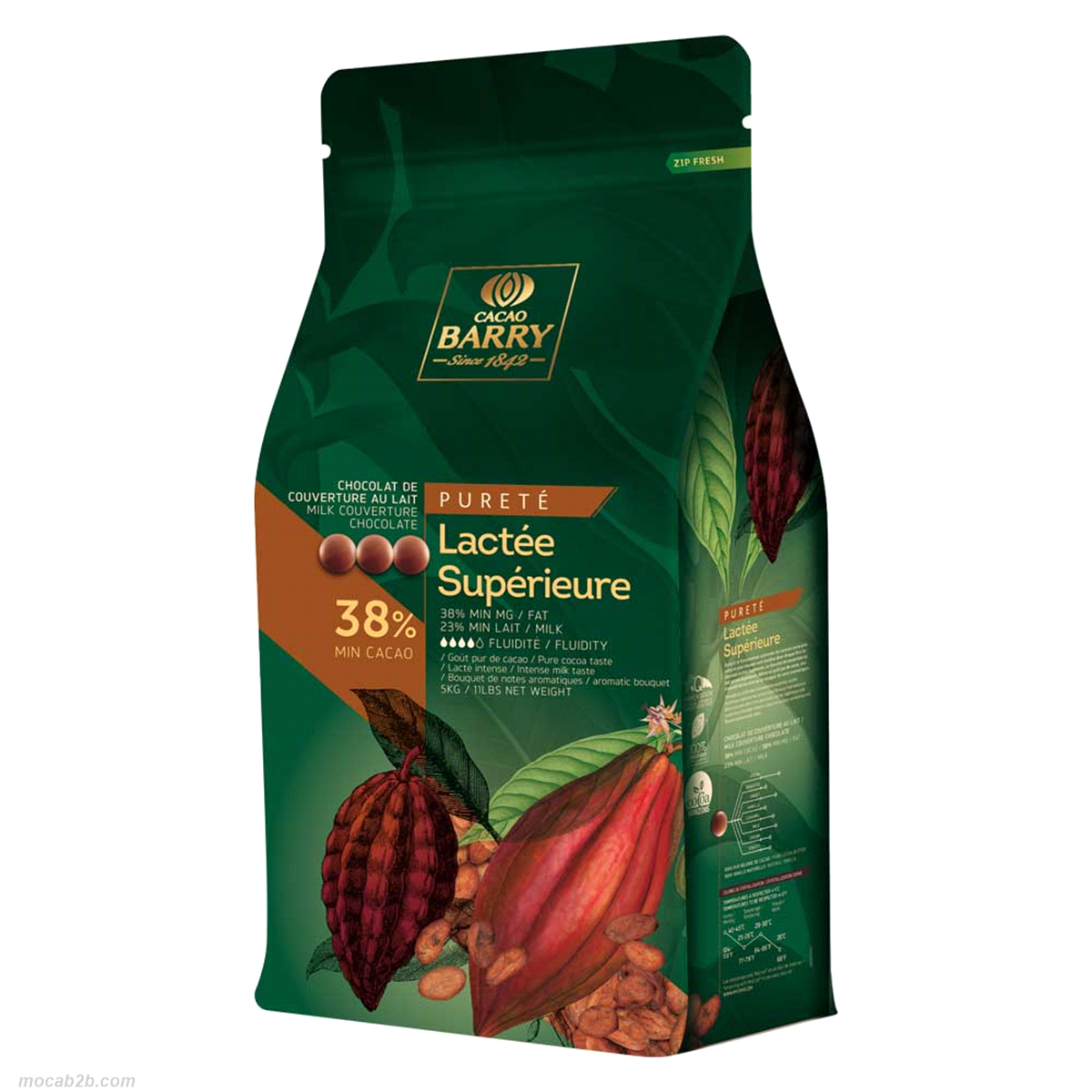 Un cioccolato tracciabile e sostenibile al 100%, caratterizzato da un gusto puro ed intenso di cacao e latte. Direttamente dal coltivatore allo chef, per garantirti il meglio della natura e la prosperità ai oltivatori di cacao. Fluidità 4 su 5. 