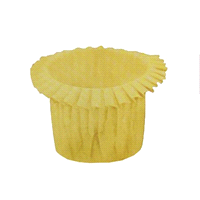 Pirottino da forno con bordo 30x30mm. Confezione da 200 pezzi. Colore giallo. 