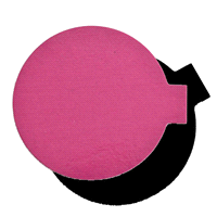 Monoporzione Fucsia/Nero in cartone biaccopiato con film poliestere diametro 8 cm. 