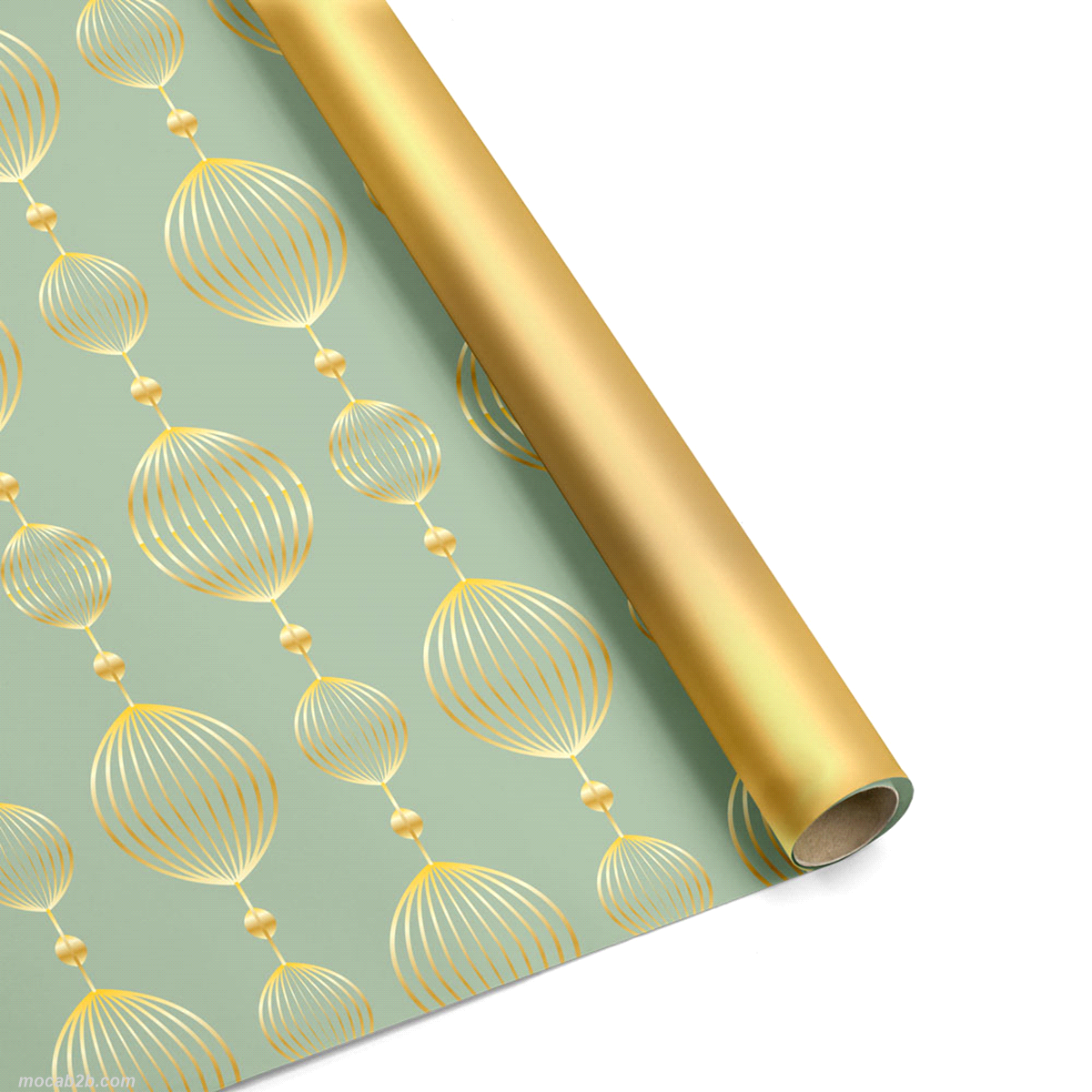 Bobina poli decor acquamarina/oro con packaging personalizzato Wandy 1x 25mt. 