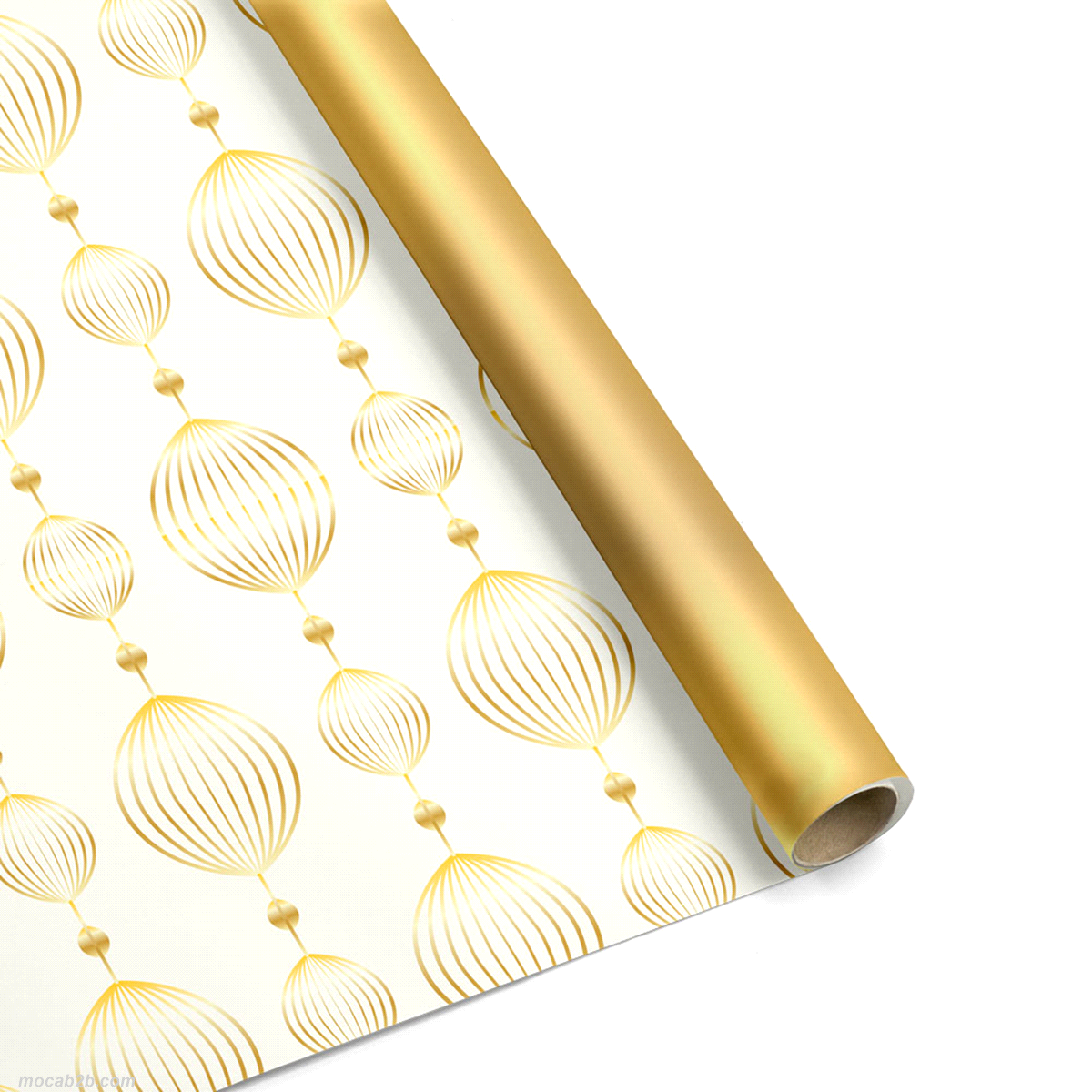 Bobina poli decor bianco antico/oro con packaging personalizzato Wandy 1x 25mt. 