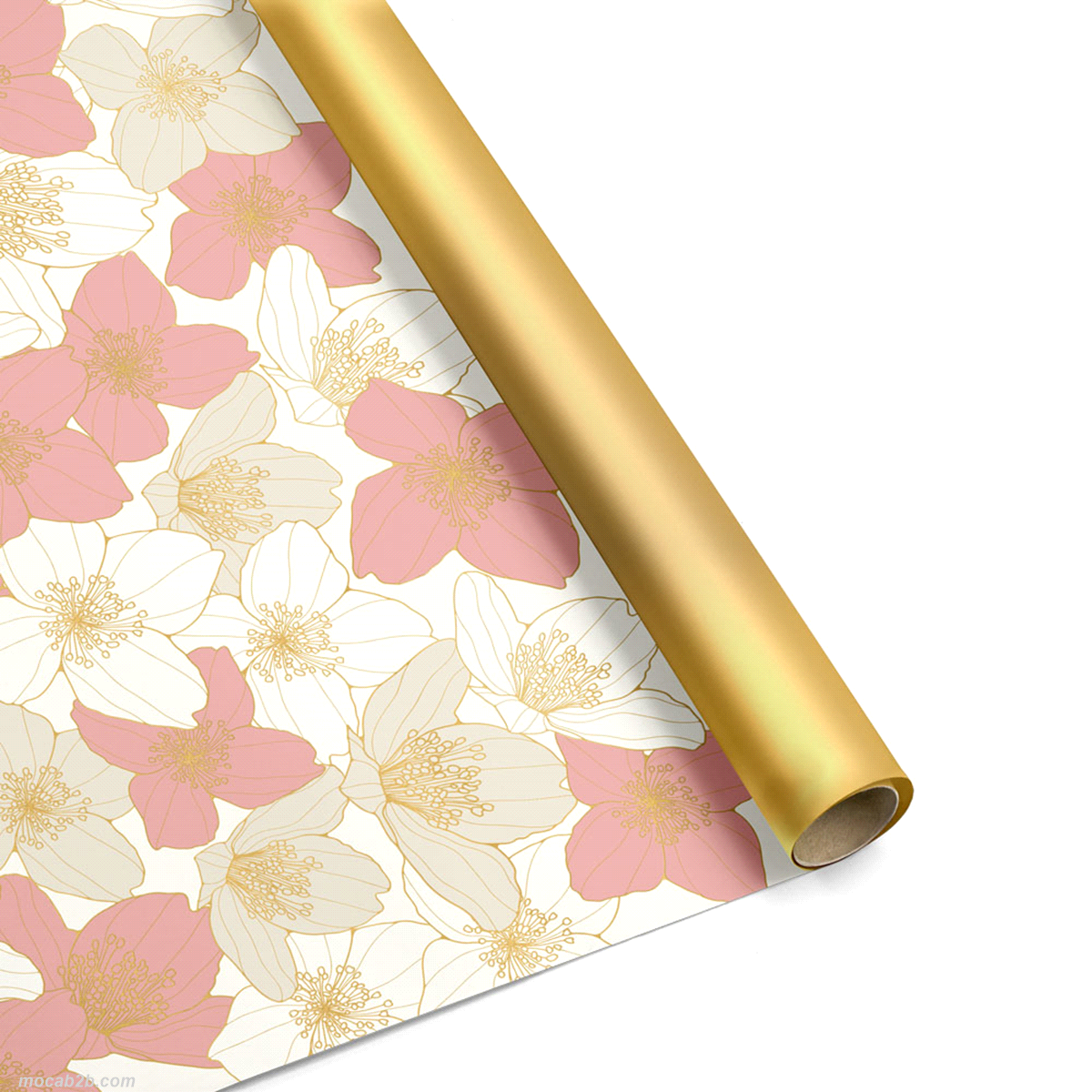 Bobina poli rose de Noel cipria/oro con packaging personalizzato Wandy 1x 25mt. 