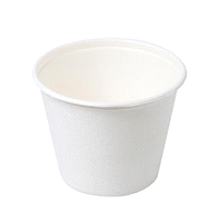 Coppa monouso, polpa cellulosa, biodegradabile, compostabile, bianco, 450 ml, 120°- 30