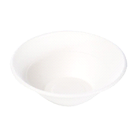 Ciotola monouso, polpa cellulosa, biocompostabile, bianco, ø 19,5cm, 900 ml, 120°- 30