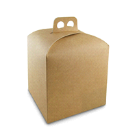 Scatola portapanettone natural 24,5x24,5x17 