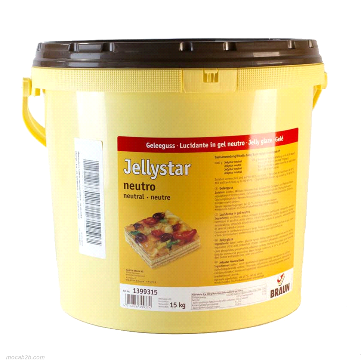 Lucidante in gel neutro per pasticceria. 
Ideale per lucidare torte di frutta o dolci in genere. 