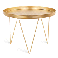 Alzatina oro tonda di metallo @40 h.29. 