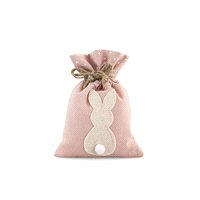 SACCHETTO ROSA C/CONIGLIETTO 10x15 