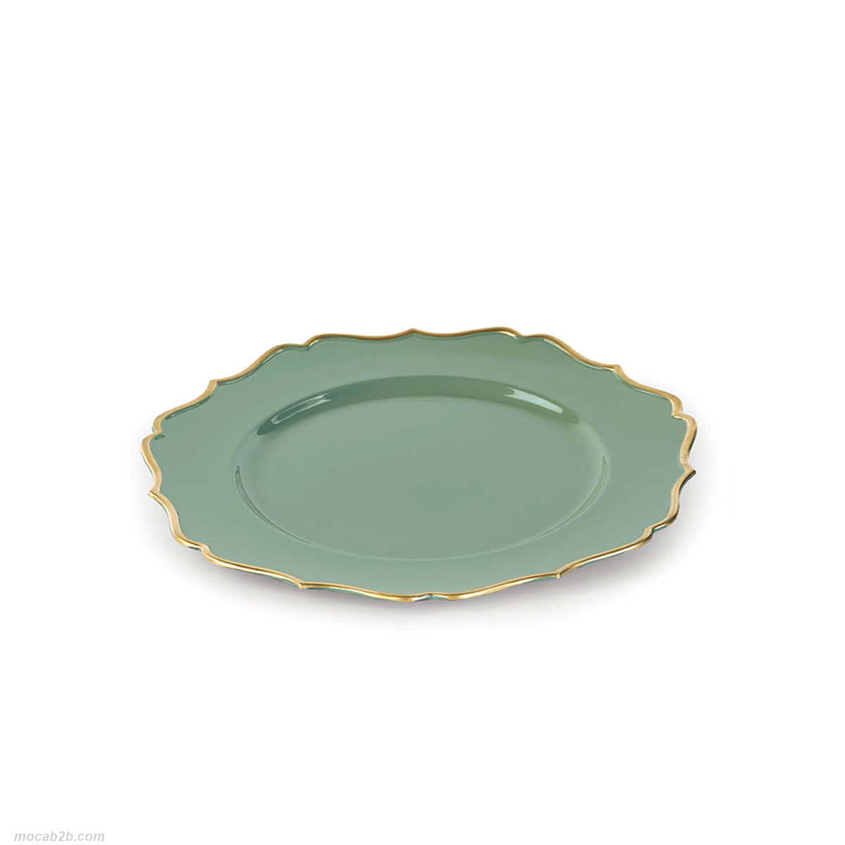 SOTTOPIATTO VERDE/ORO @32,5cm 