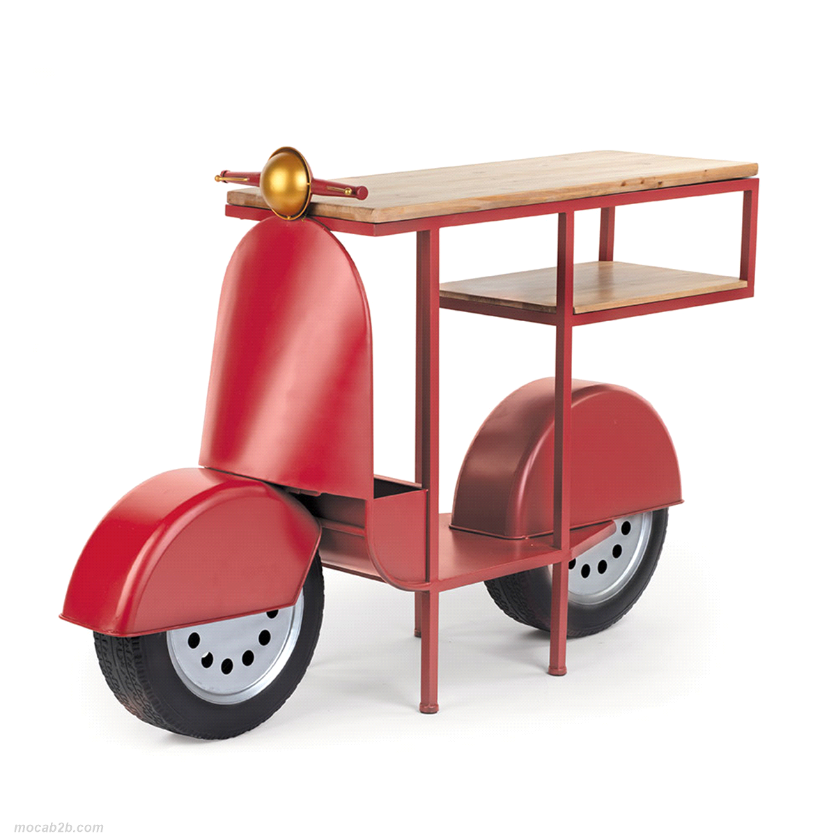SCOOTER ROSSO CON 2 RIPIANI 140x35x92 
