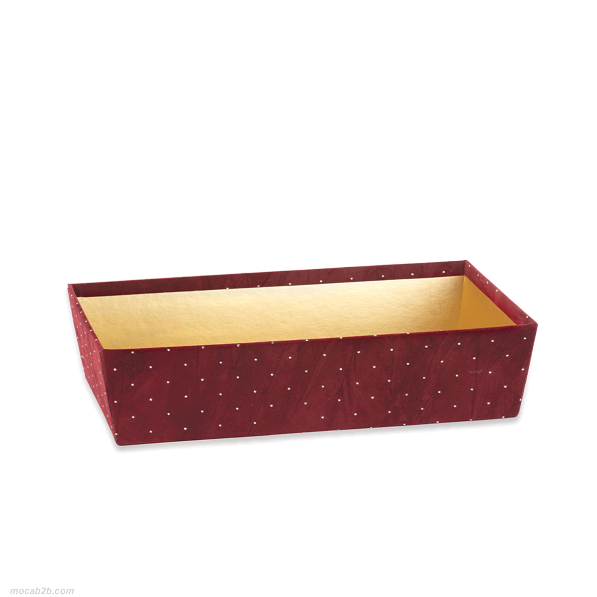 VASSOIO VELLUTO BORDEAUX 34x20x8 