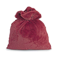 Portapanettone sacco ecopelliccia bordeaux 45x56. 