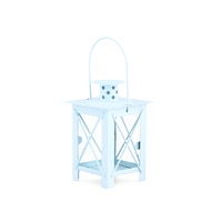 LANTERNA AZZURRA METALLO 7,5x7,5h12 