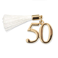 DECO 50 DORATO CON NAPPA BIANCA 25cm 