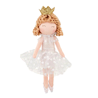 Principessa in tulle bianco con coroncina oro da appendere h. 125 cm. 